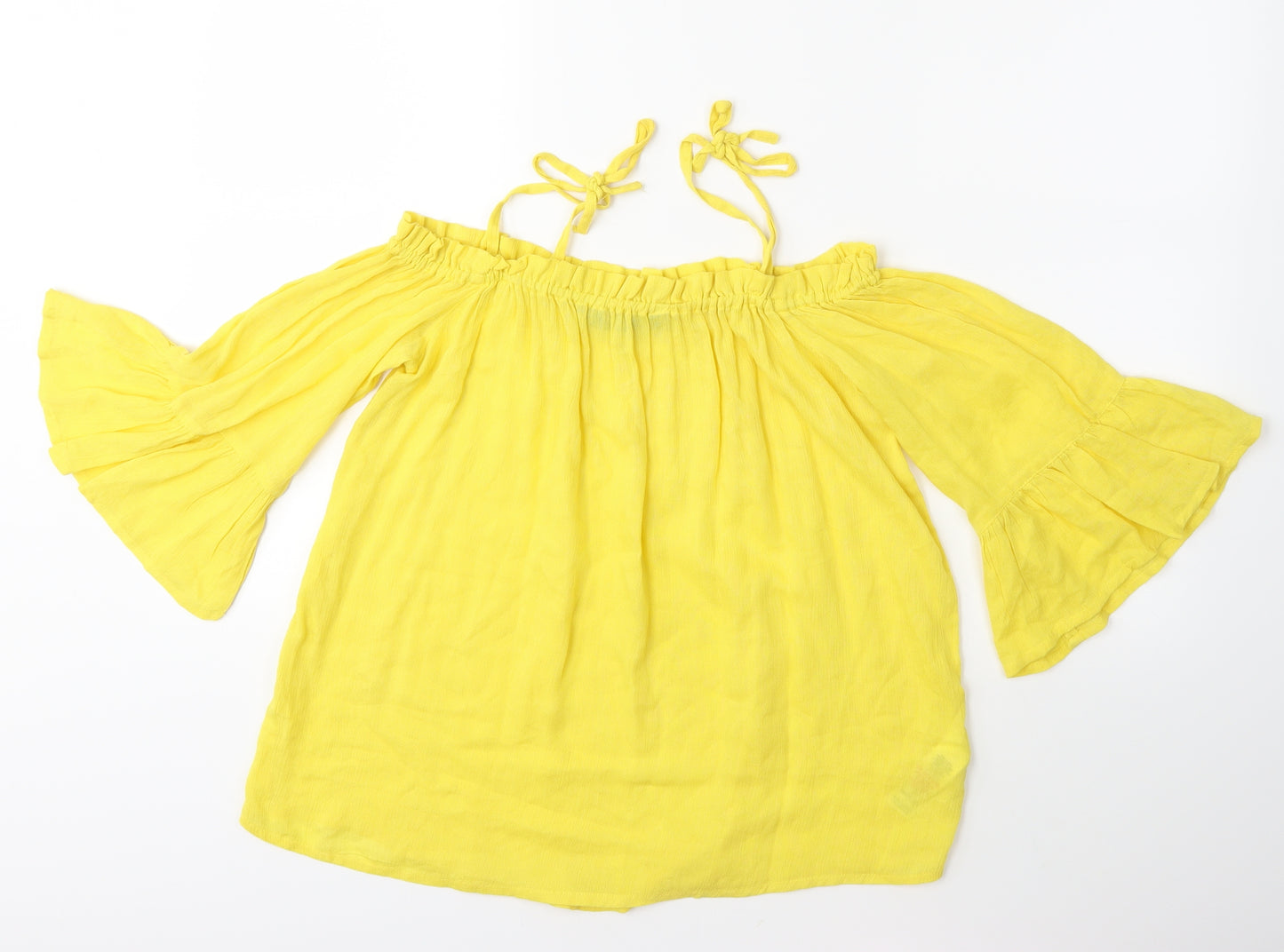 Dorothy Perkins Womens Yellow   Basic Blouse Size 8