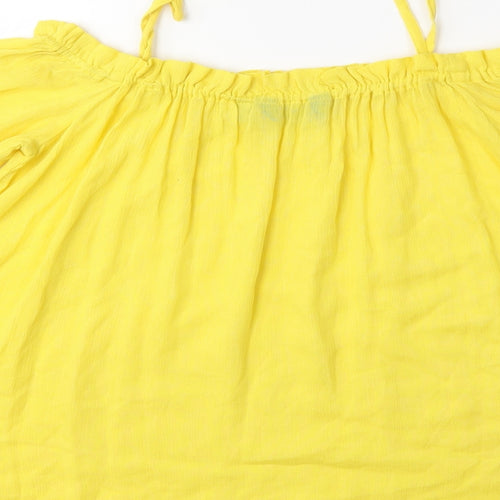 Dorothy Perkins Womens Yellow   Basic Blouse Size 8