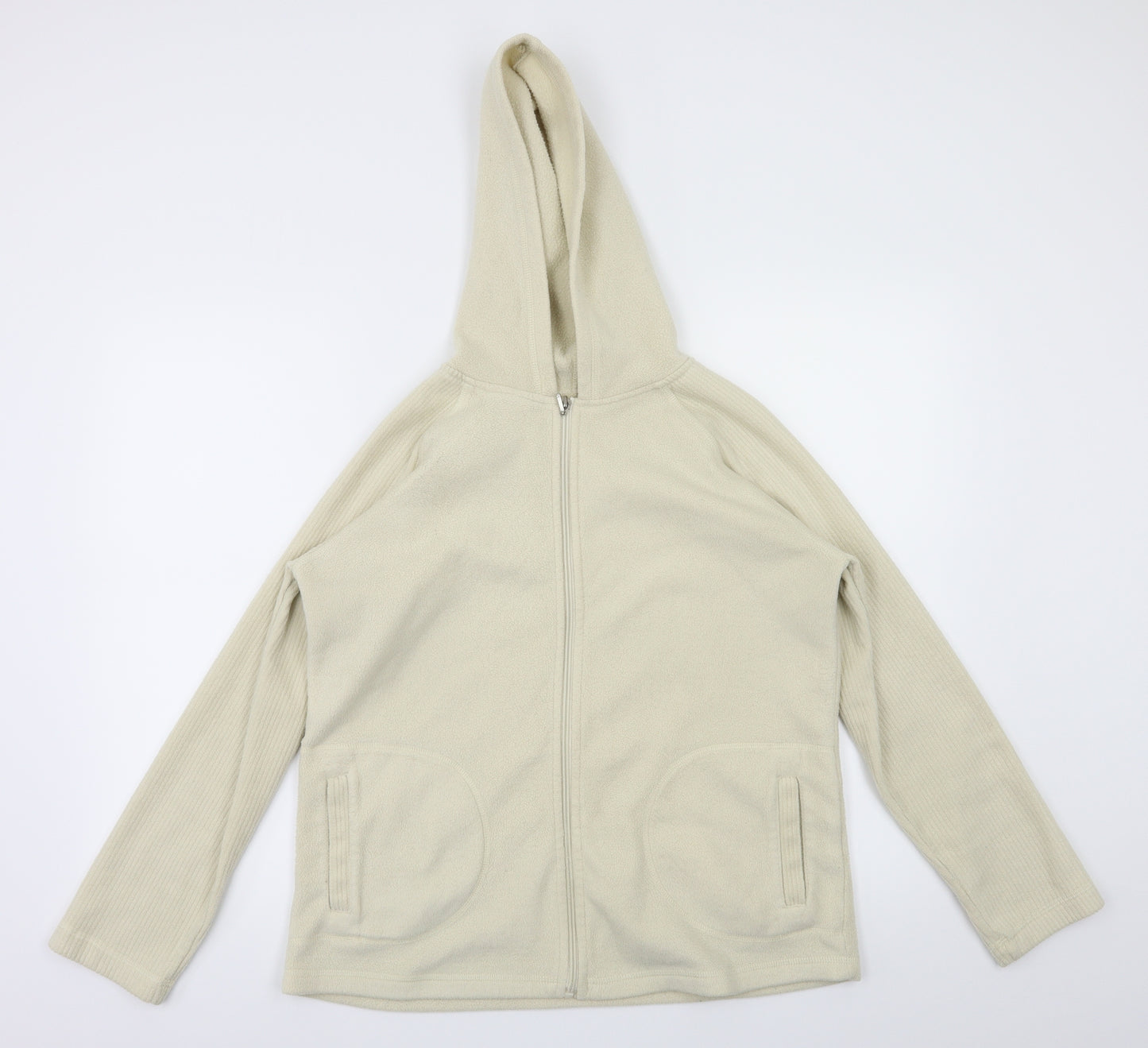 Bonmarche  Womens Beige   Full Zip Jumper Size M