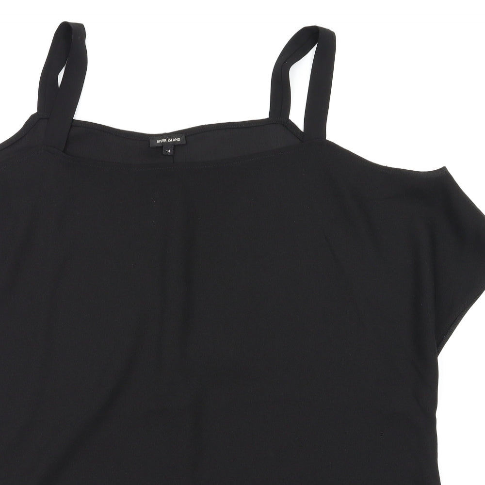 River Island Womens Black   Basic Blouse Size 14