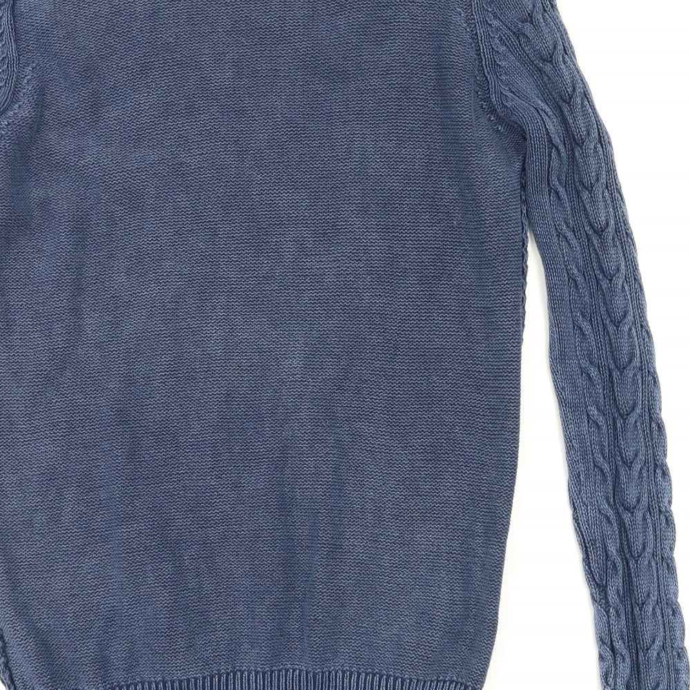 New Look Mens Blue Argyle/Diamond  Pullover Jumper Size M