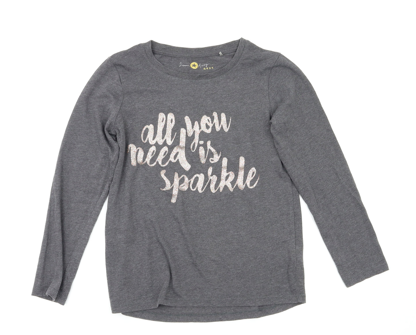 Next  Girls Grey   Pullover T-Shirt Size 9 Years