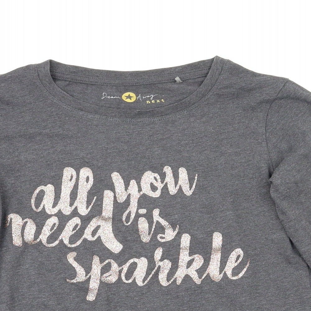 Next  Girls Grey   Pullover T-Shirt Size 9 Years