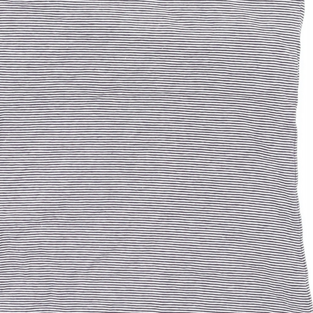 New Look Womens White Striped  Basic T-Shirt Size S