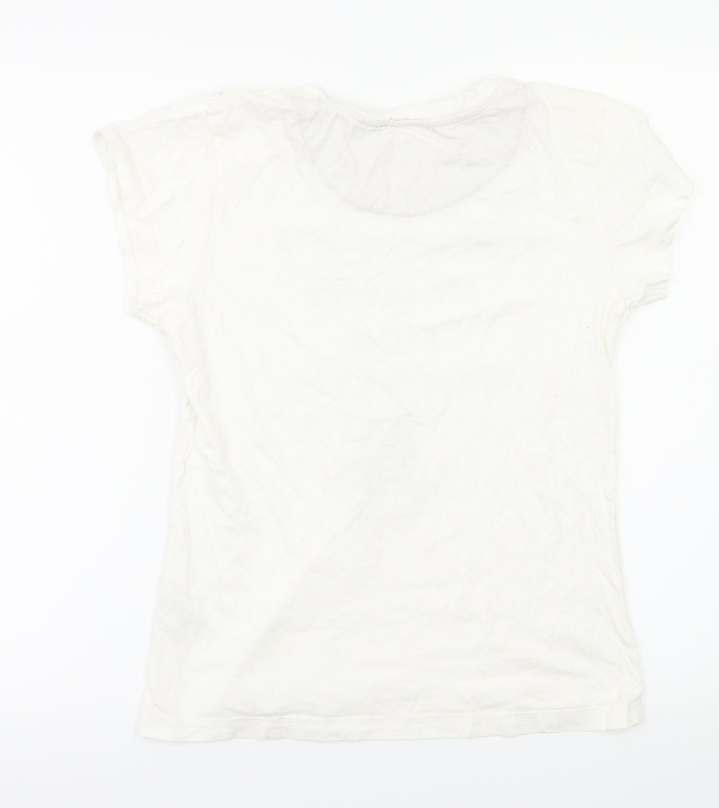 Primark Girls White Animal Print  Basic T-Shirt Size S