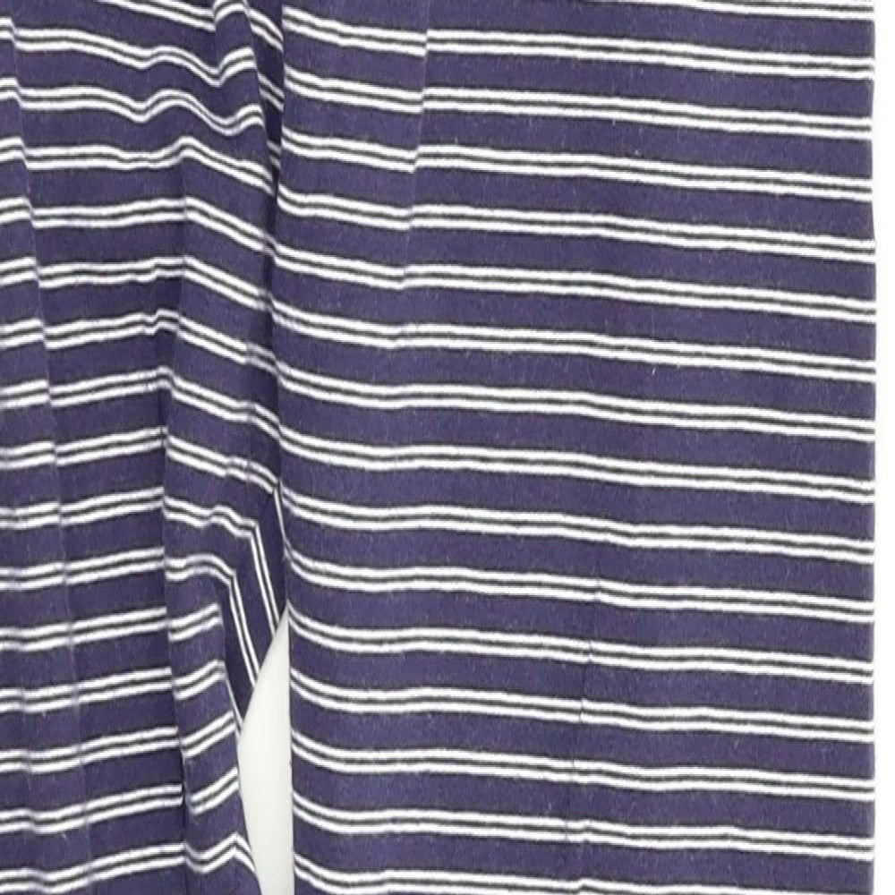 Next  Girls Blue Striped  Capri Trousers Size 10 Years