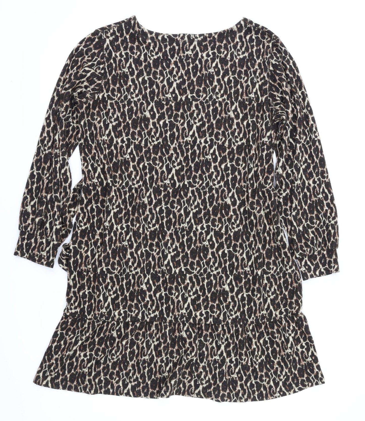 Next  Womens Brown Animal Print  Fit & Flare  Size 16