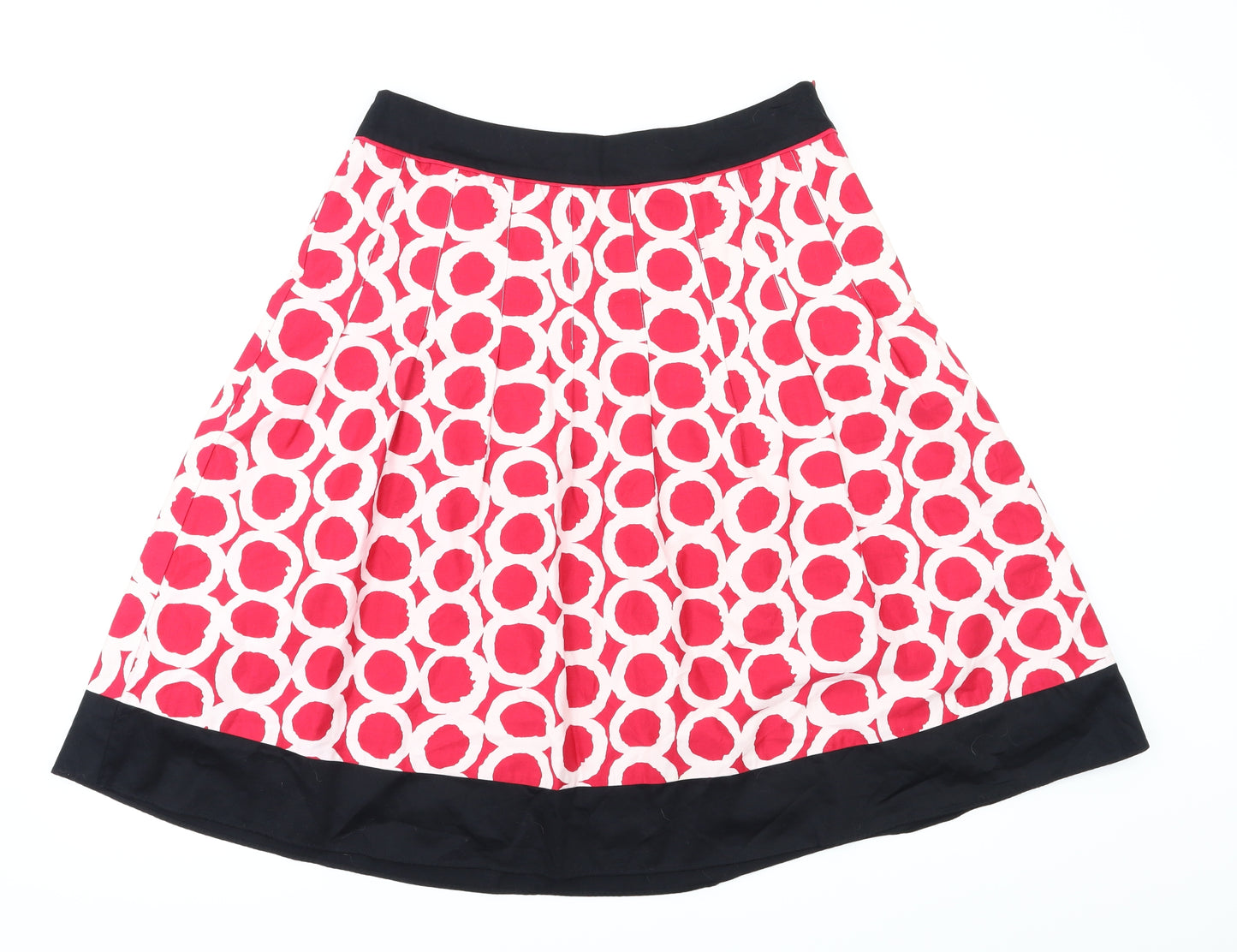 Laura Ashley Womens Red Polka Dot  Flare Skirt Size 14