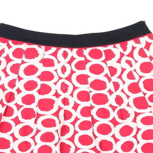Laura Ashley Womens Red Polka Dot  Flare Skirt Size 14