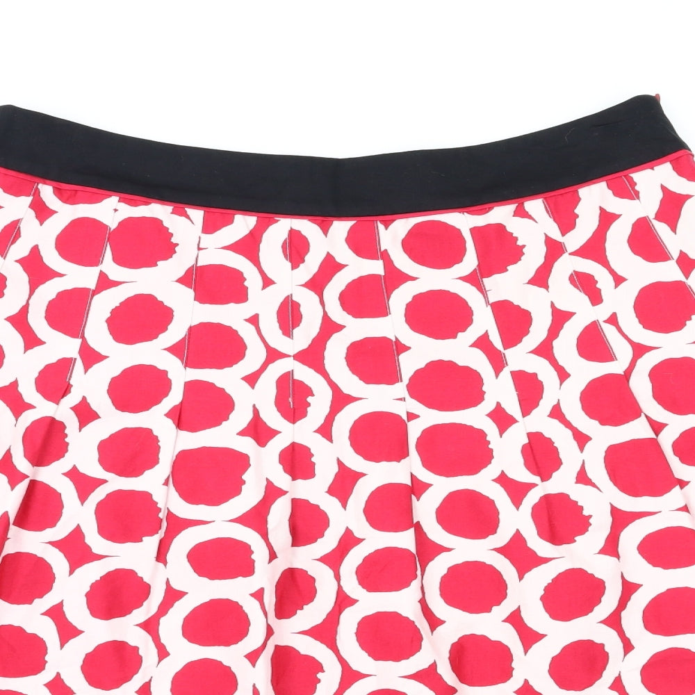 Laura Ashley Womens Red Polka Dot  Flare Skirt Size 14