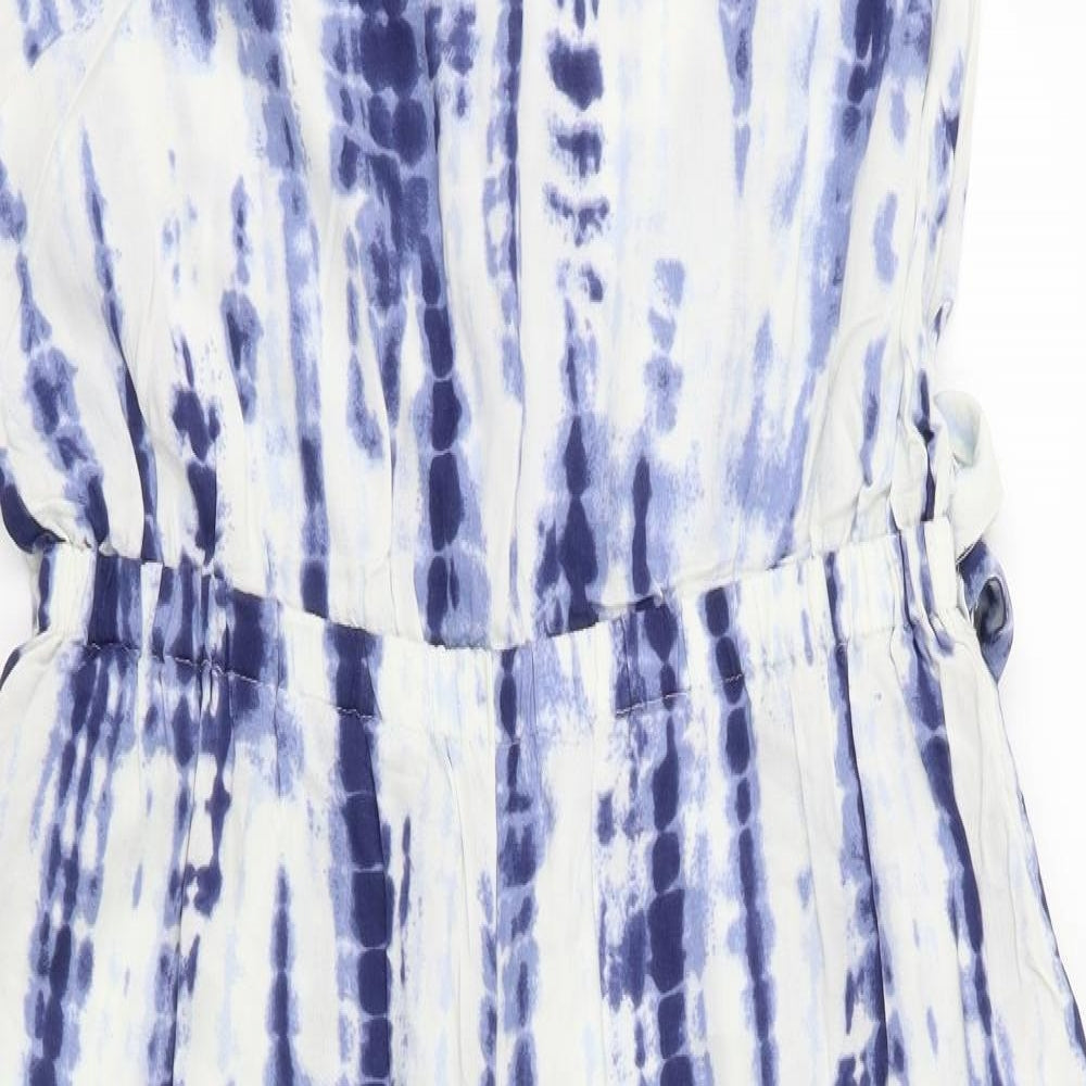 F&F Womens Blue Tie Dye  Jumpsuit One-Piece Size 10 L22 in