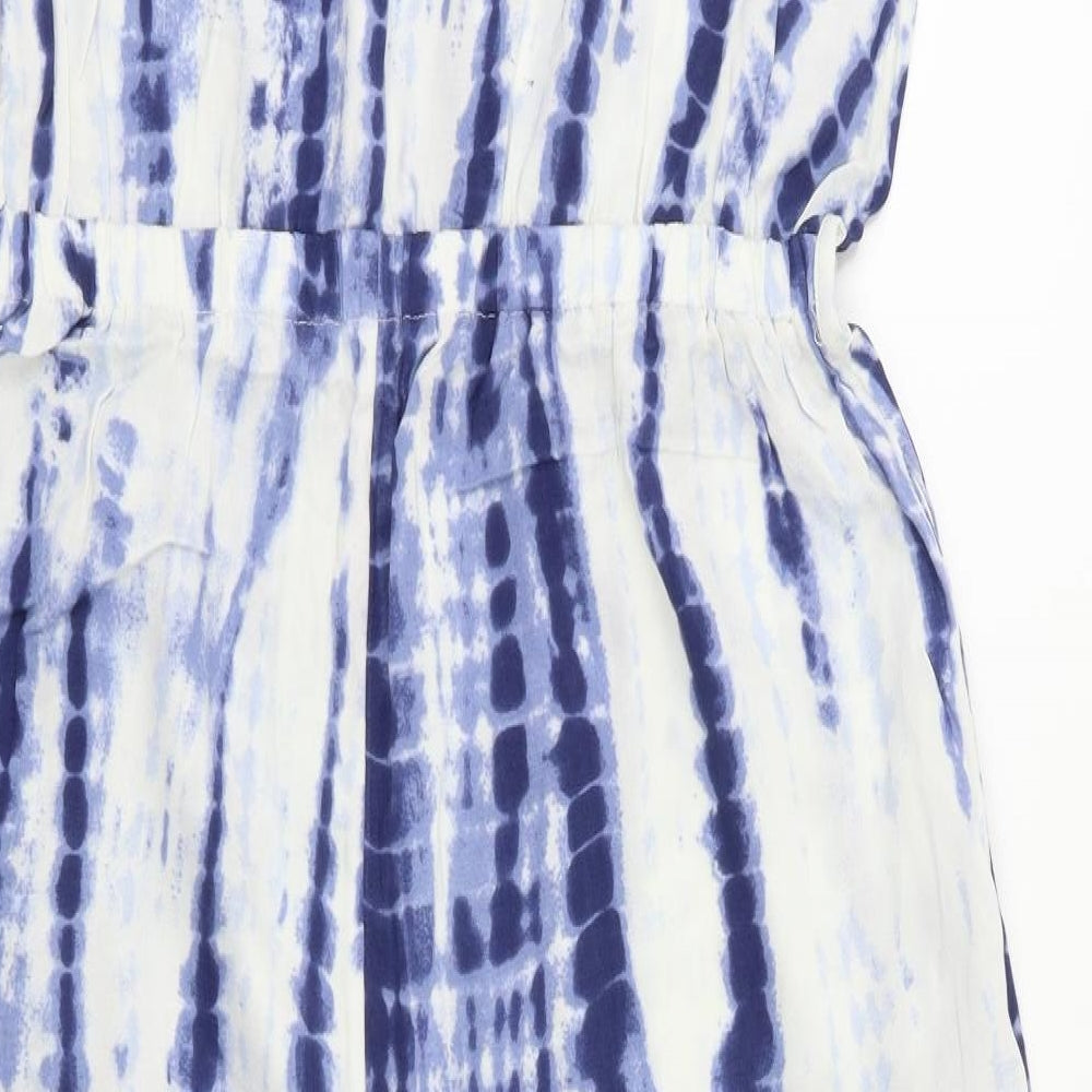 F&F Womens Blue Tie Dye  Jumpsuit One-Piece Size 10 L22 in