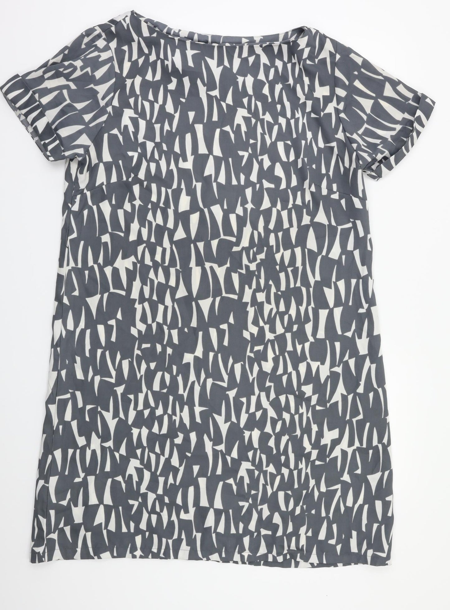 Simon Jersey  Womens Grey Argyle/Diamond  Fit & Flare  Size 16