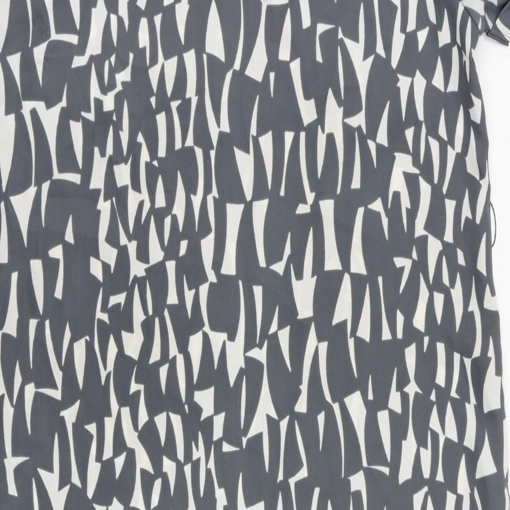 Simon Jersey  Womens Grey Argyle/Diamond  Fit & Flare  Size 16