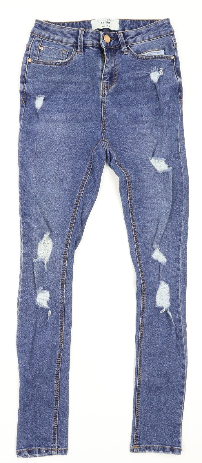 New Look Girls Blue   Skinny Jeans Size 11 Years - RIPPED JEANS