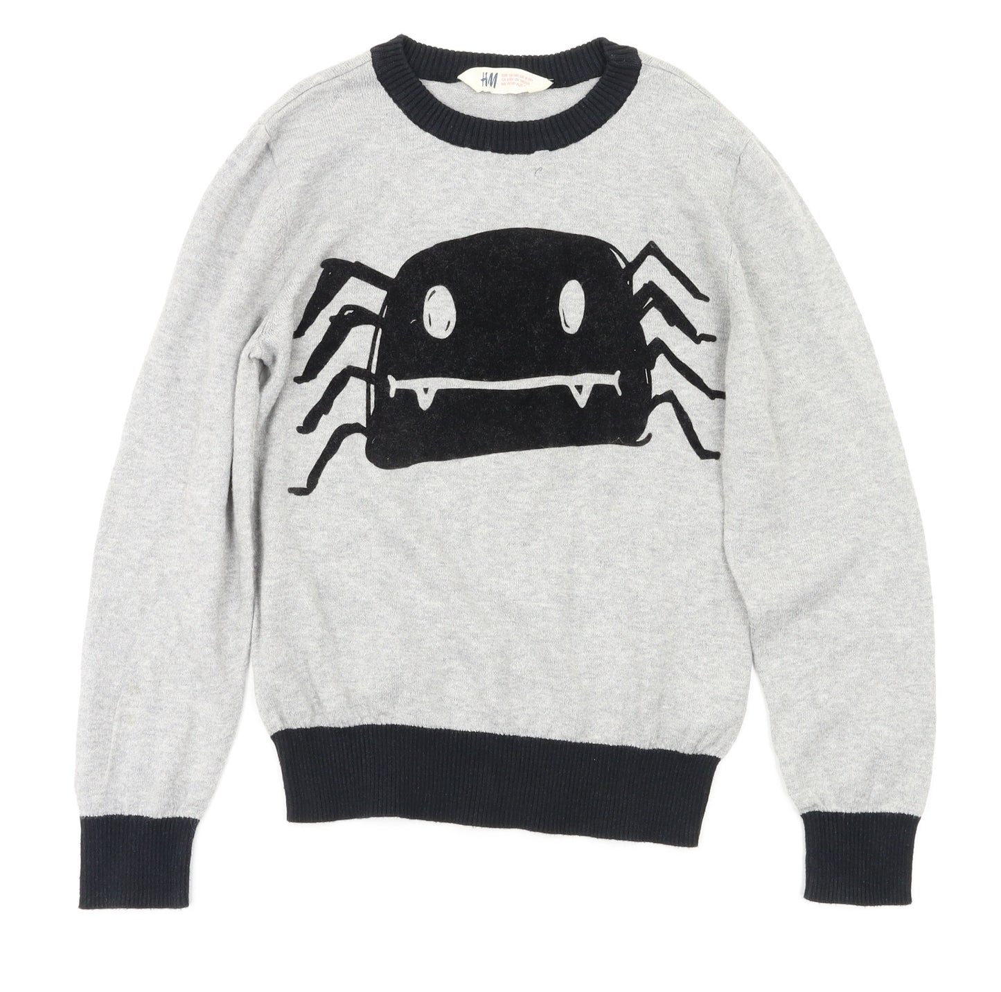 H&M Boys Grey   Pullover Jumper Size 8-9 Years