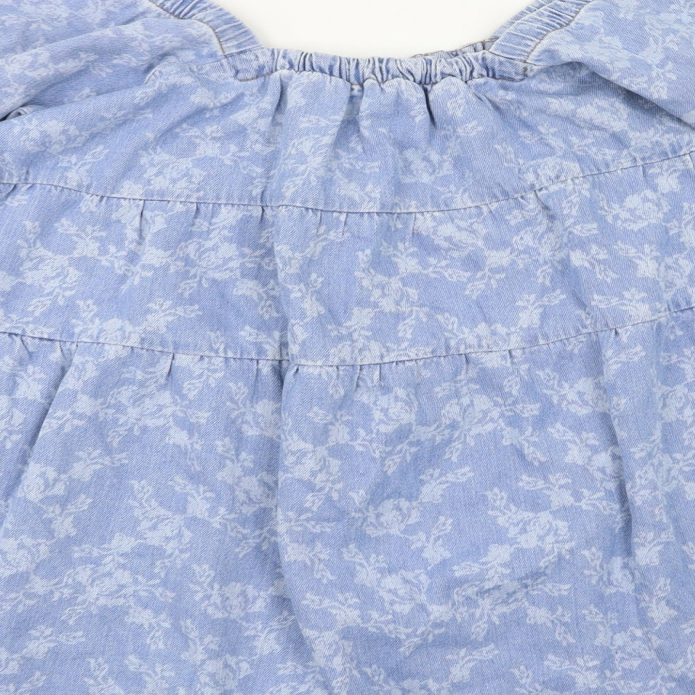 free people  Womens Blue Floral  Fit & Flare