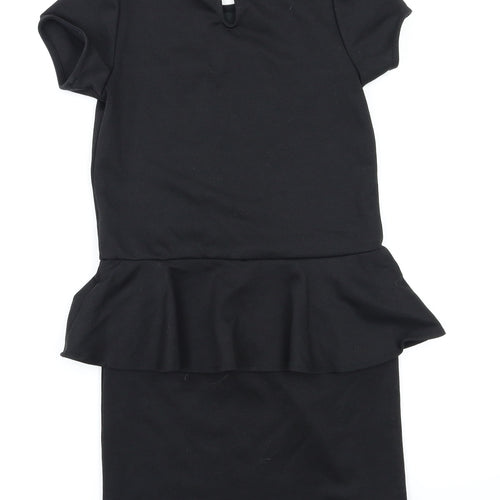 H&M Girls Black Animal Print  A-Line  Size 9-10 Years