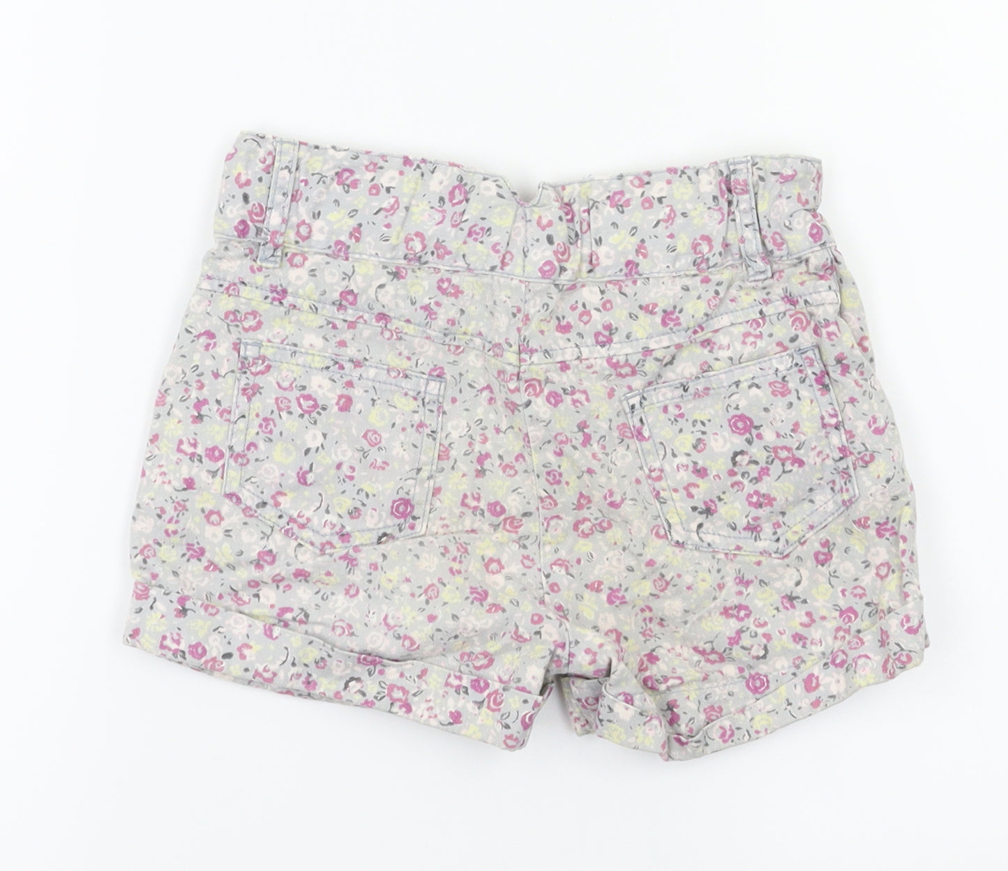 TU Girls Pink Floral  Cut-Off Shorts Size 7 Years