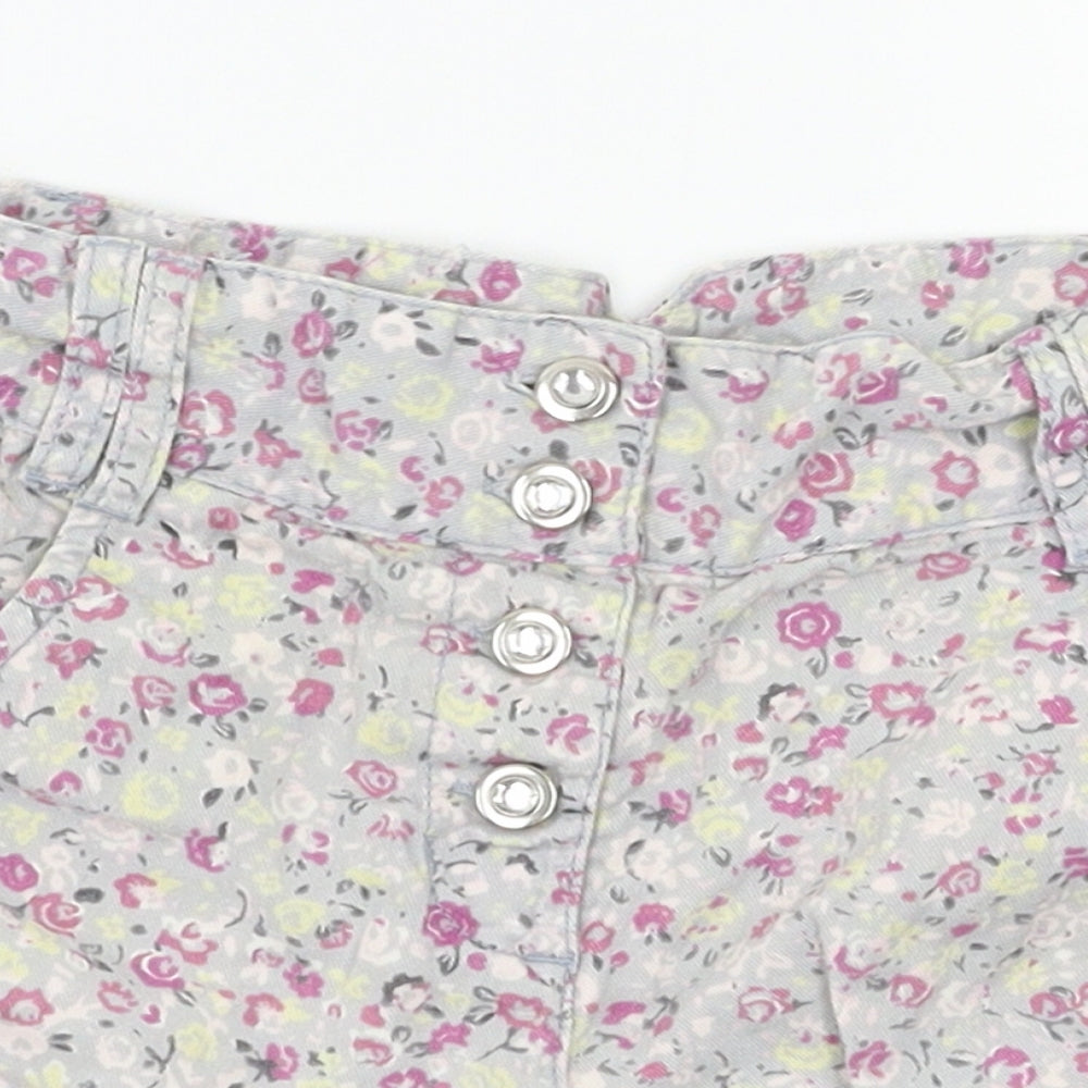 TU Girls Pink Floral  Cut-Off Shorts Size 7 Years