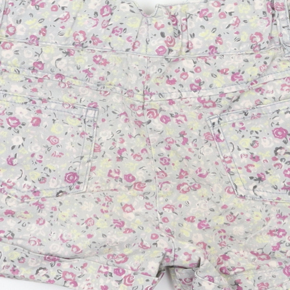 TU Girls Pink Floral  Cut-Off Shorts Size 7 Years