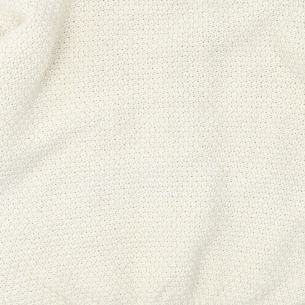West Highland Woolens Womens Ivory  Knit Cardigan Jumper Size L