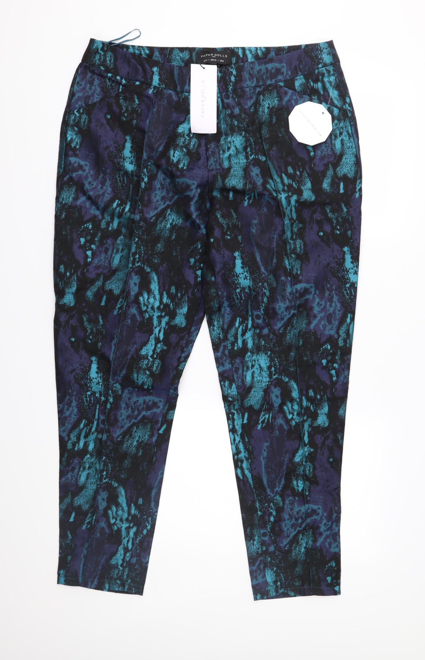 Paper Dolls Womens Green Camouflage  Trousers  Size 14 L28 in
