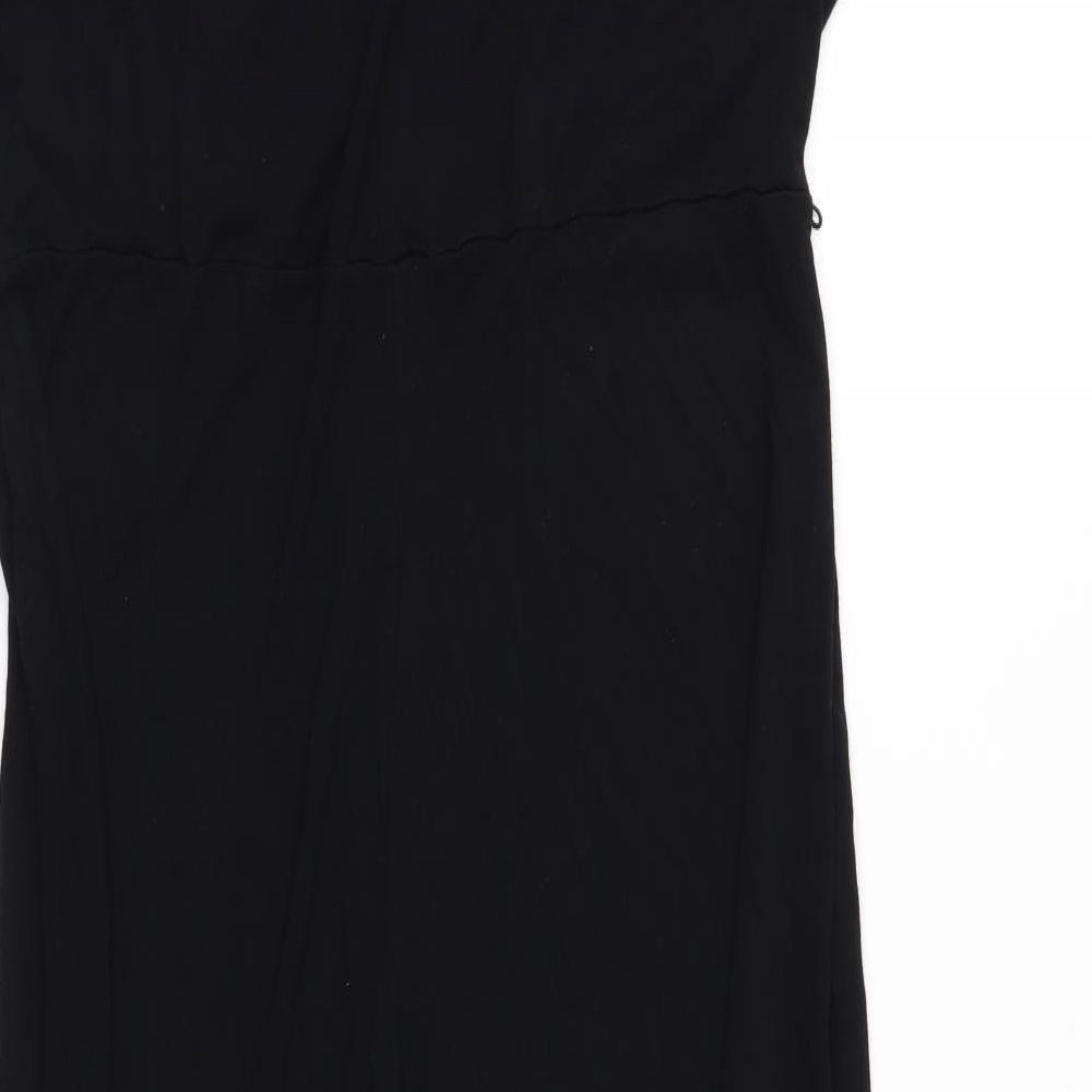 TU Womens Black  Jersey Jumpsuit One-Piece Size 14 L24 in