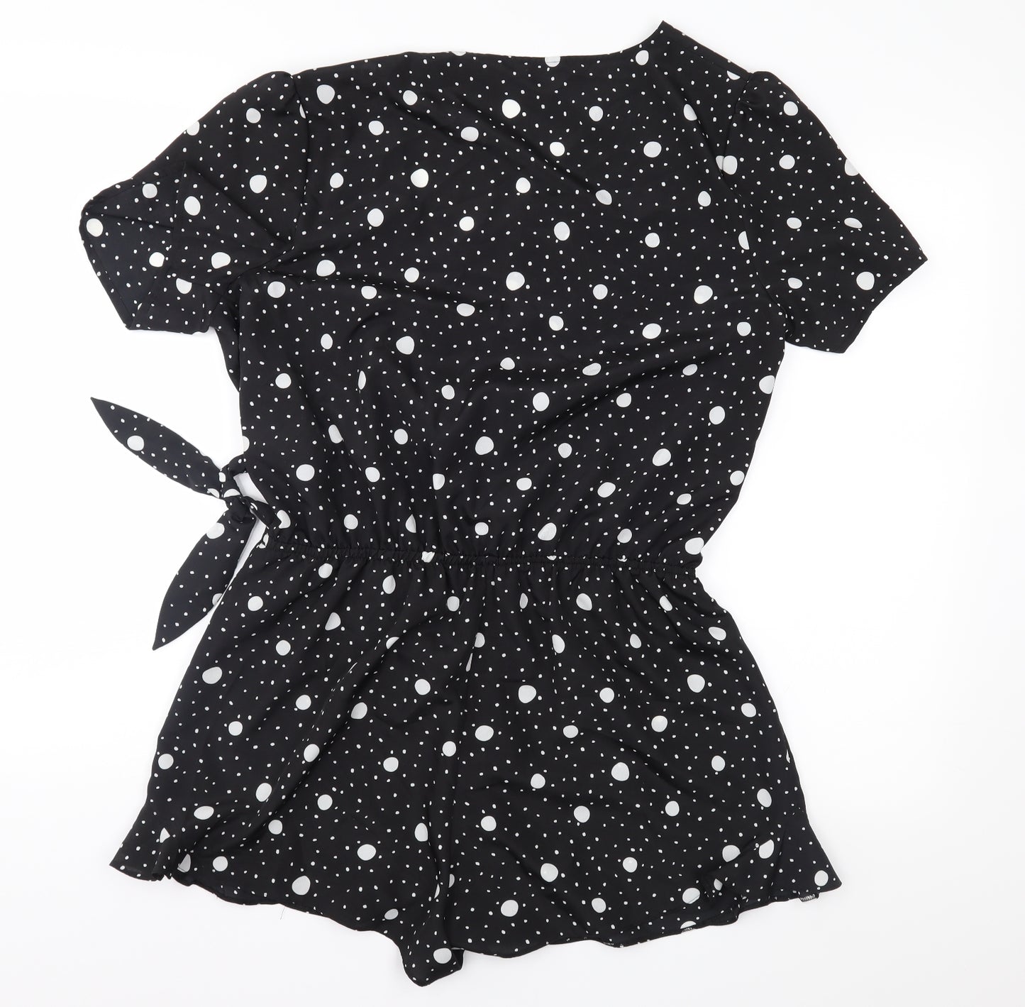 Debenhams Womens Black Polka Dot  Playsuit One-Piece Size 12