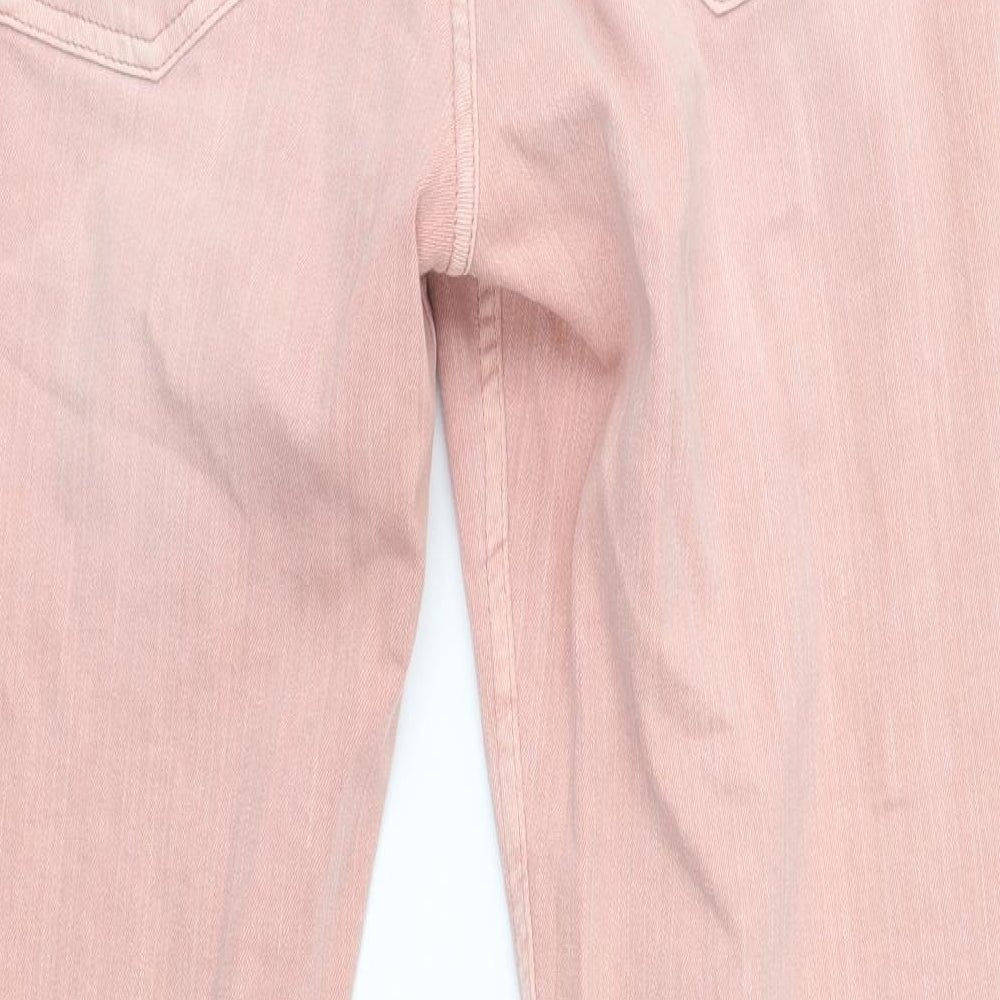 Red Herring Womens Pink  Denim Tapered Jeans Size 12 L26 in