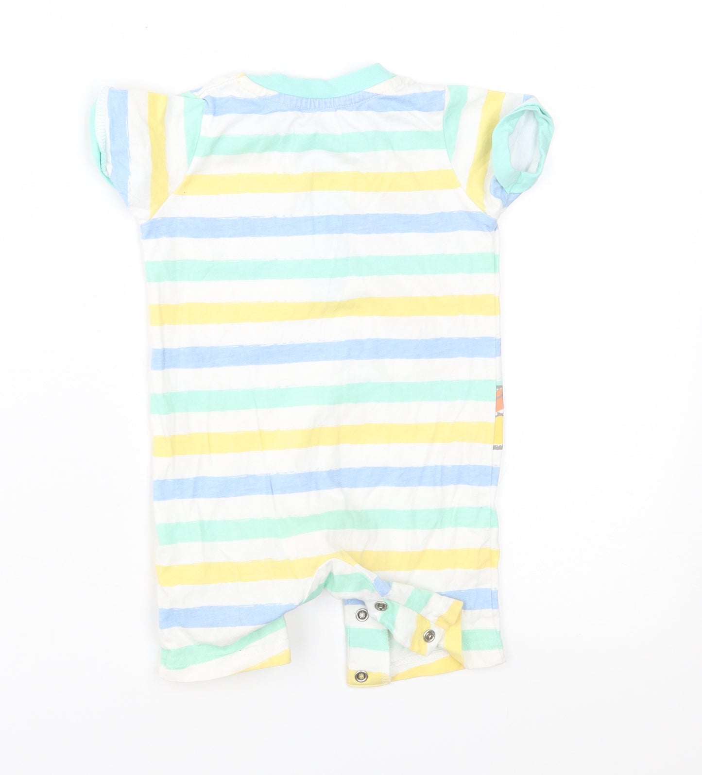 Disney Baby Multicoloured Striped Jersey Romper One-Piece Size 6-9 Months  - Tigger, Winnie The Pooh