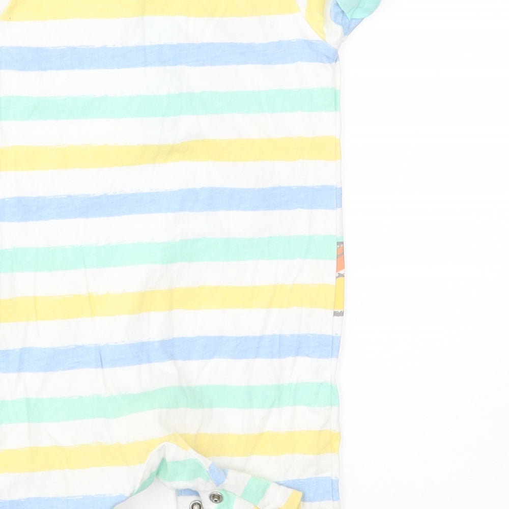 Disney Baby Multicoloured Striped Jersey Romper One-Piece Size 6-9 Months  - Tigger, Winnie The Pooh