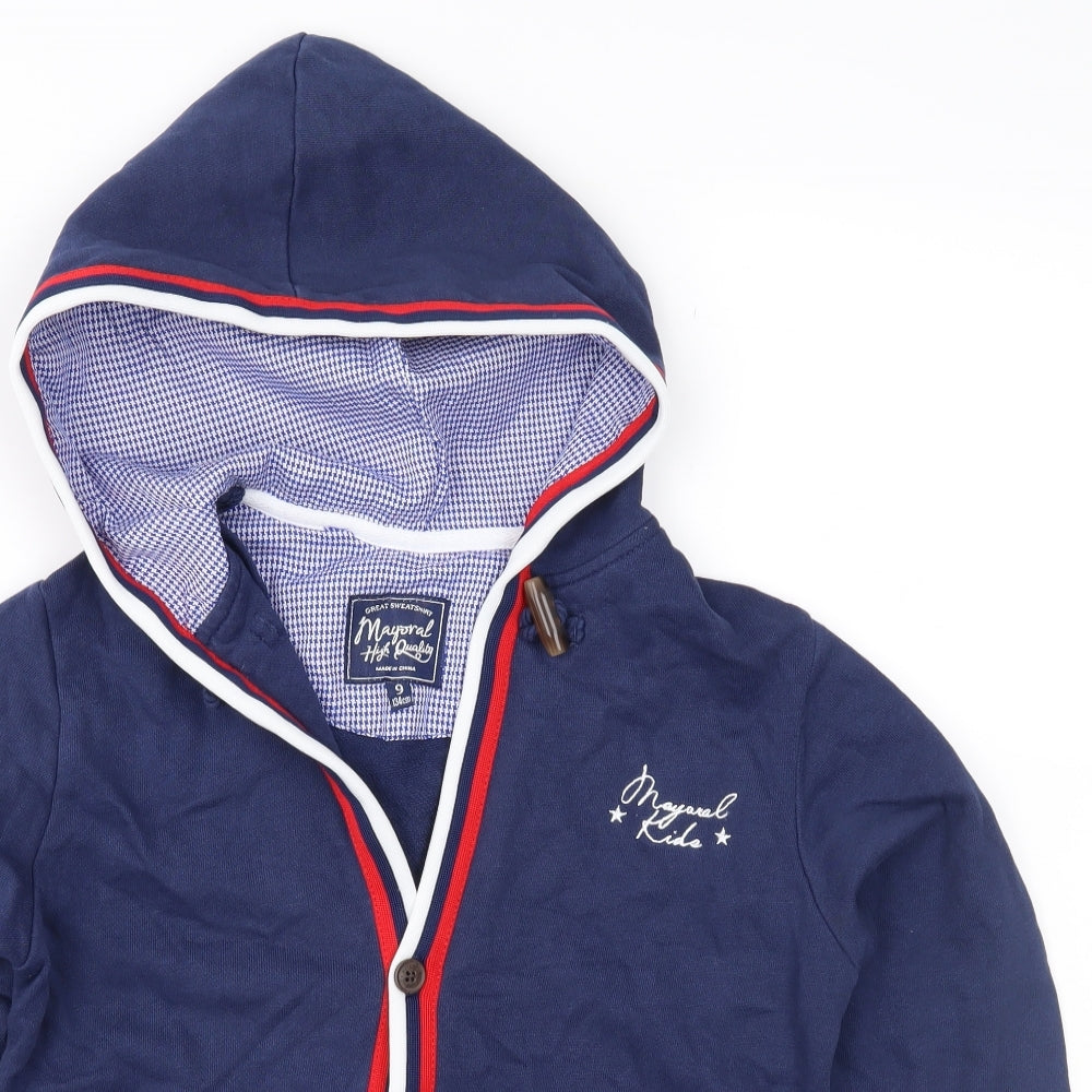 Mayoral Boys Blue   Full Zip Hoodie Size 9 Years