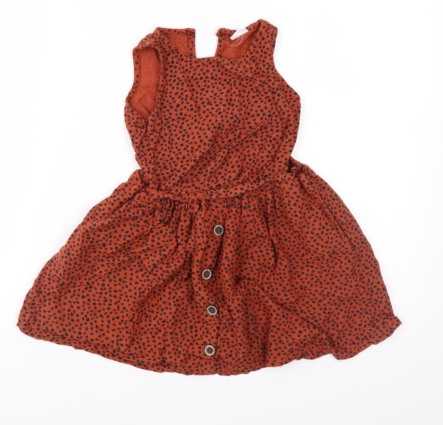 NEXT Girls Brown Animal Print  Fit & Flare  Size 5 Years