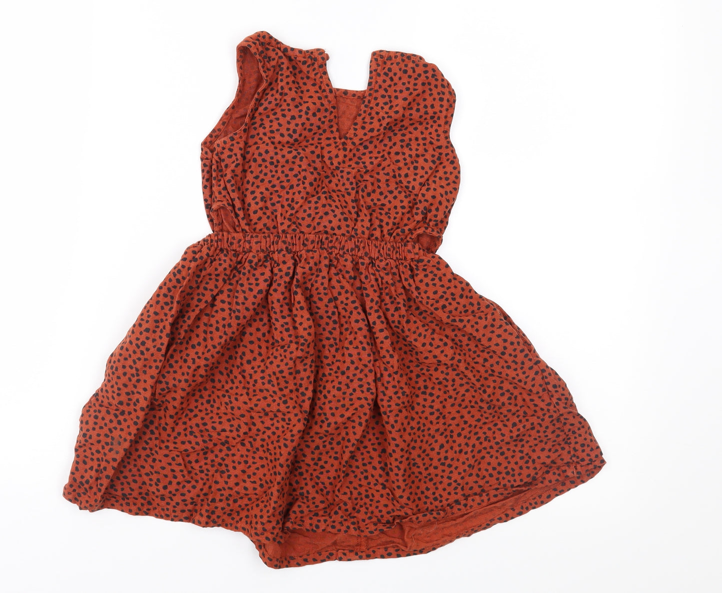NEXT Girls Brown Animal Print  Fit & Flare  Size 5 Years