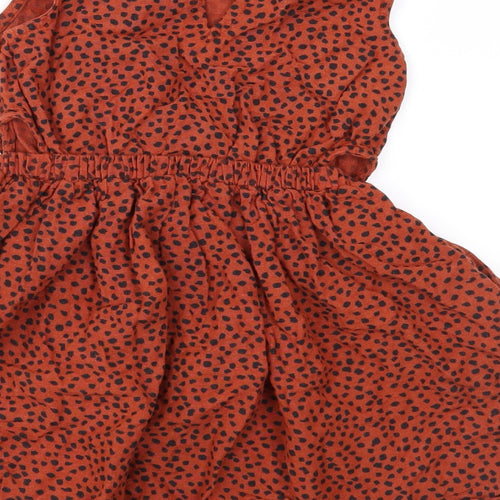 NEXT Girls Brown Animal Print  Fit & Flare  Size 5 Years