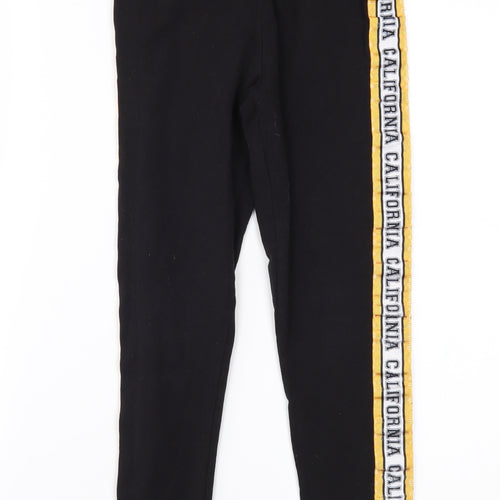 Candy Couture Girls Black  Jersey Cropped Trousers Size 11 Years
