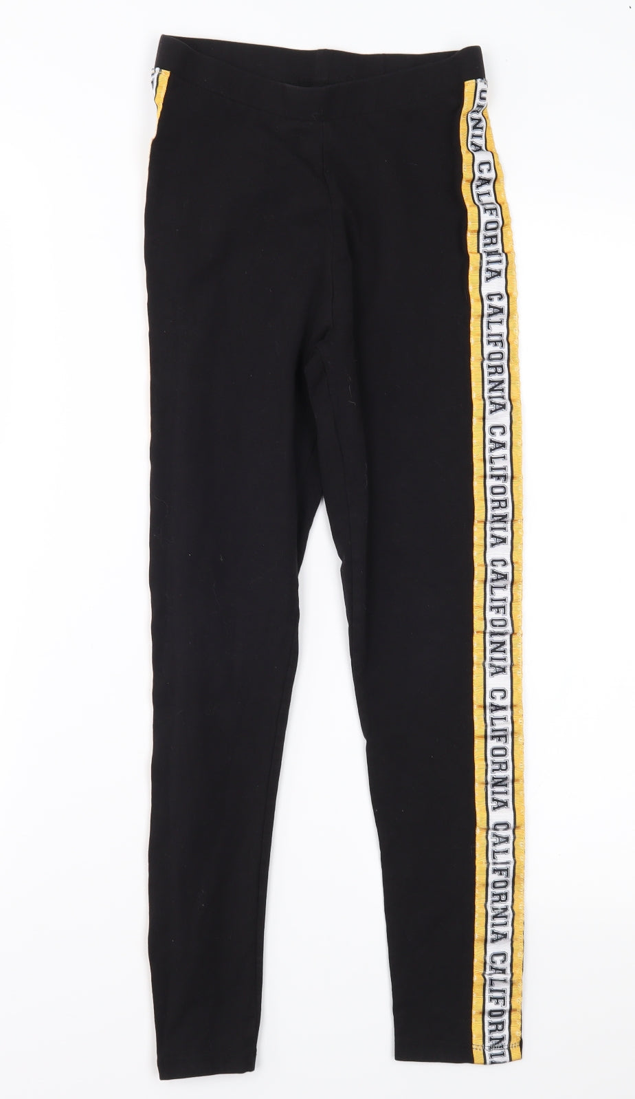 Candy Couture Girls Black  Jersey Cropped Trousers Size 11 Years