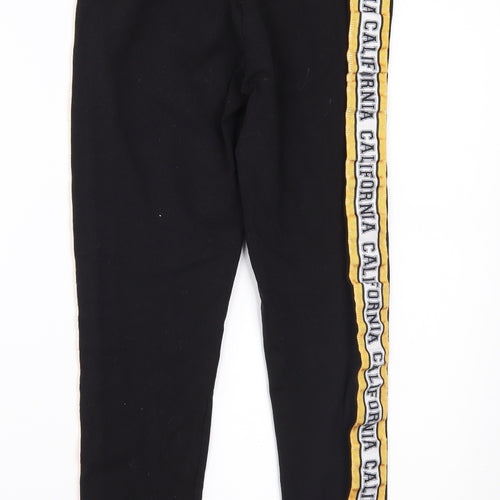 Candy Couture Girls Black  Jersey Cropped Trousers Size 11 Years