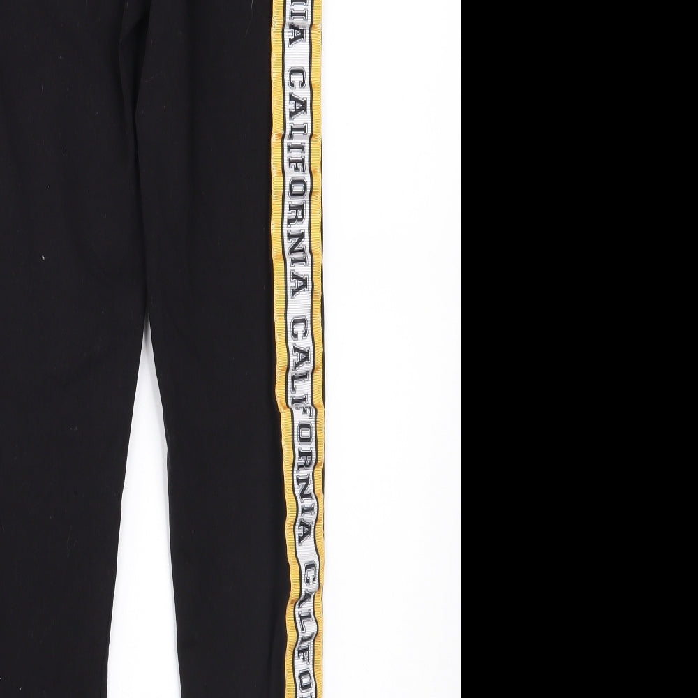 Candy Couture Girls Black  Jersey Cropped Trousers Size 11 Years