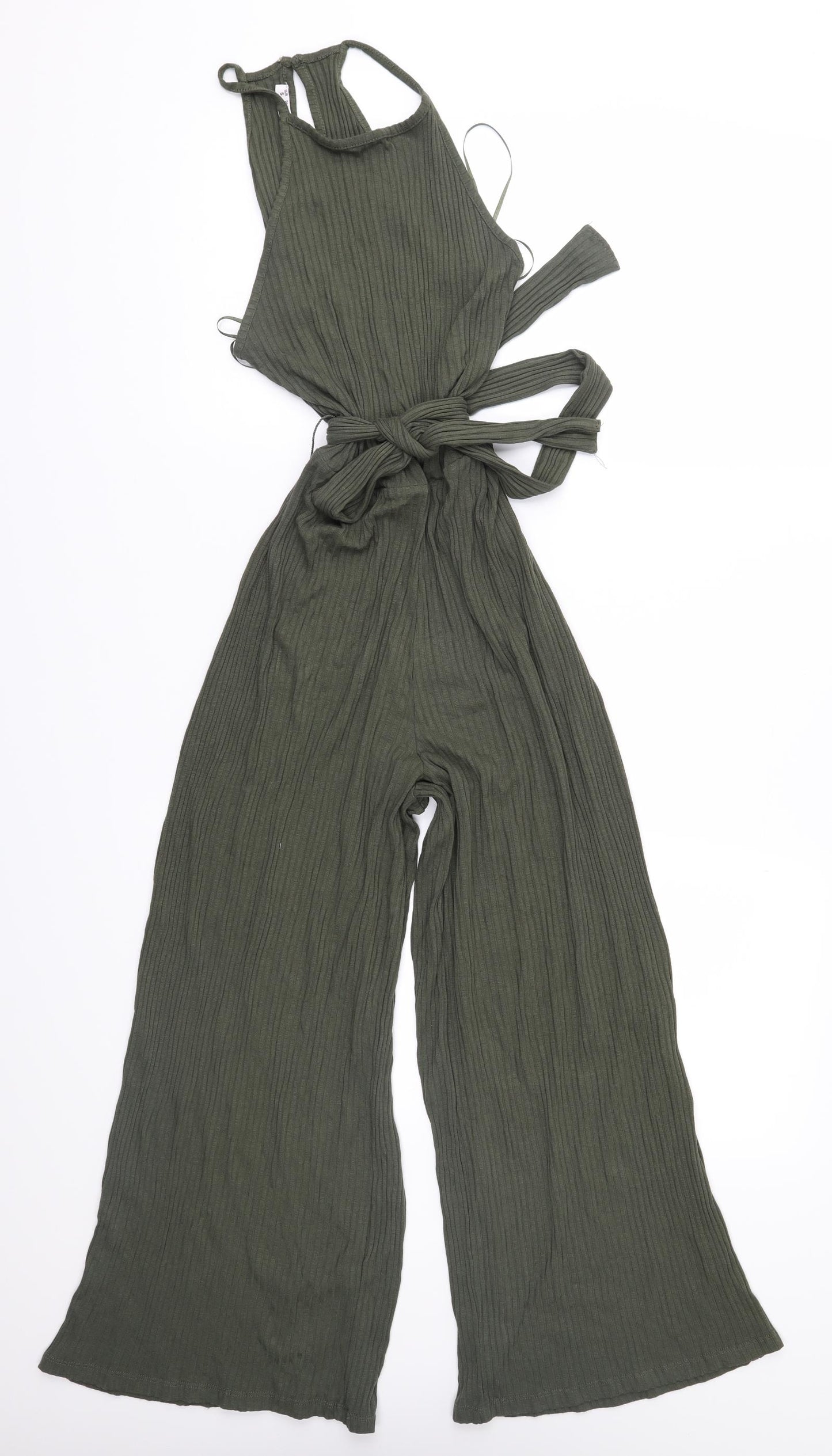 Pull&Bear Womens Green  Jersey Jumpsuit One-Piece Size S L24 in