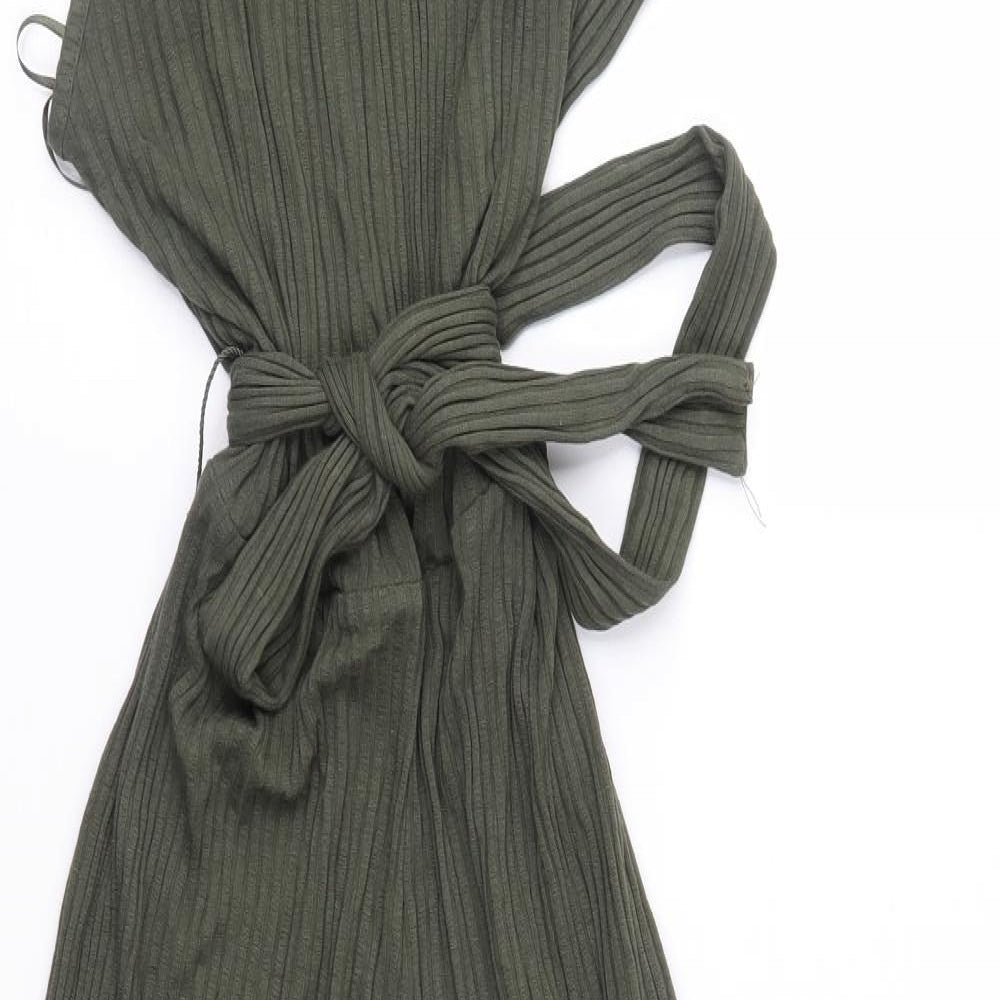 Pull&Bear Womens Green  Jersey Jumpsuit One-Piece Size S L24 in