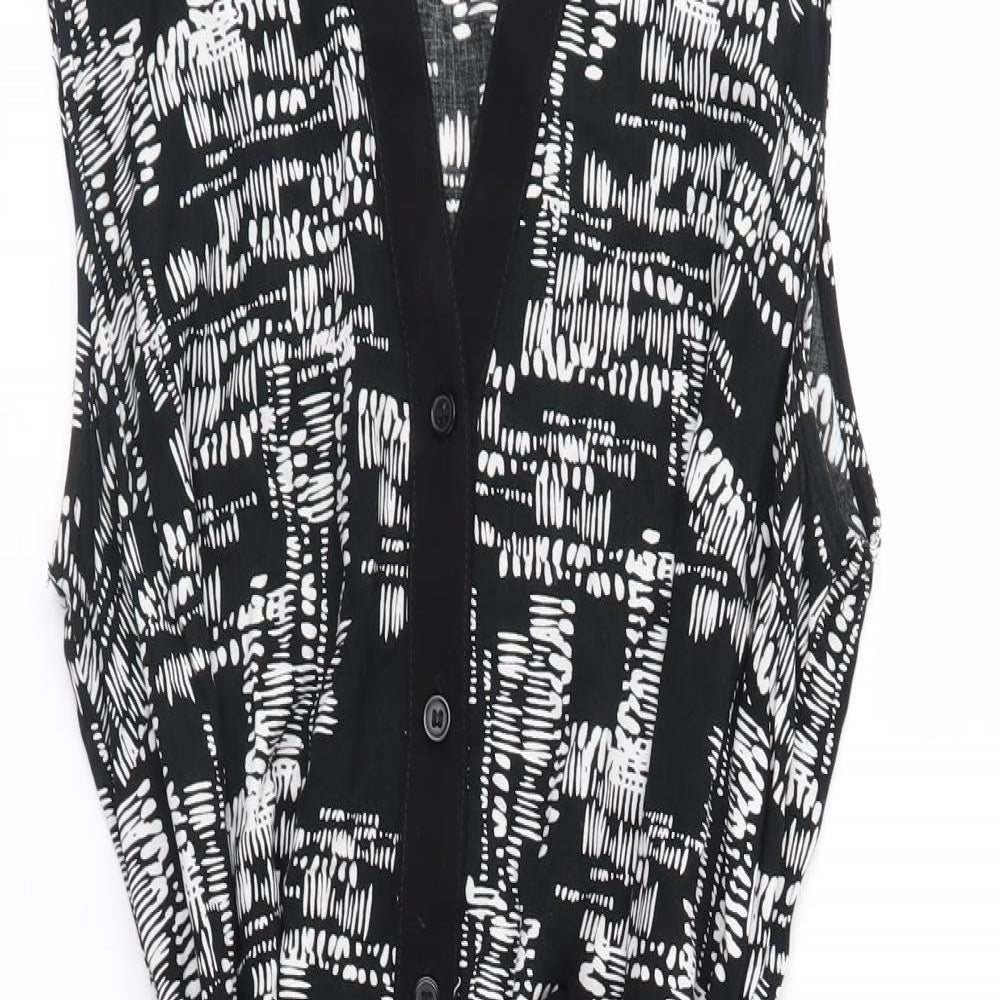 Papaya Womens Black Geometric  A-Line  Size 12