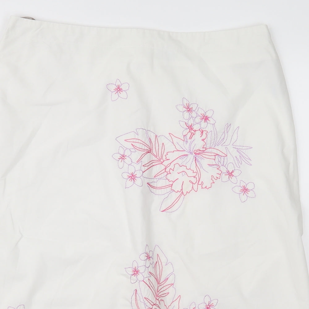 Oasis Womens White   A-Line Skirt Size 12