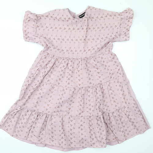 PRETTYLITTLETHING Womens Purple Geometric  Fit & Flare