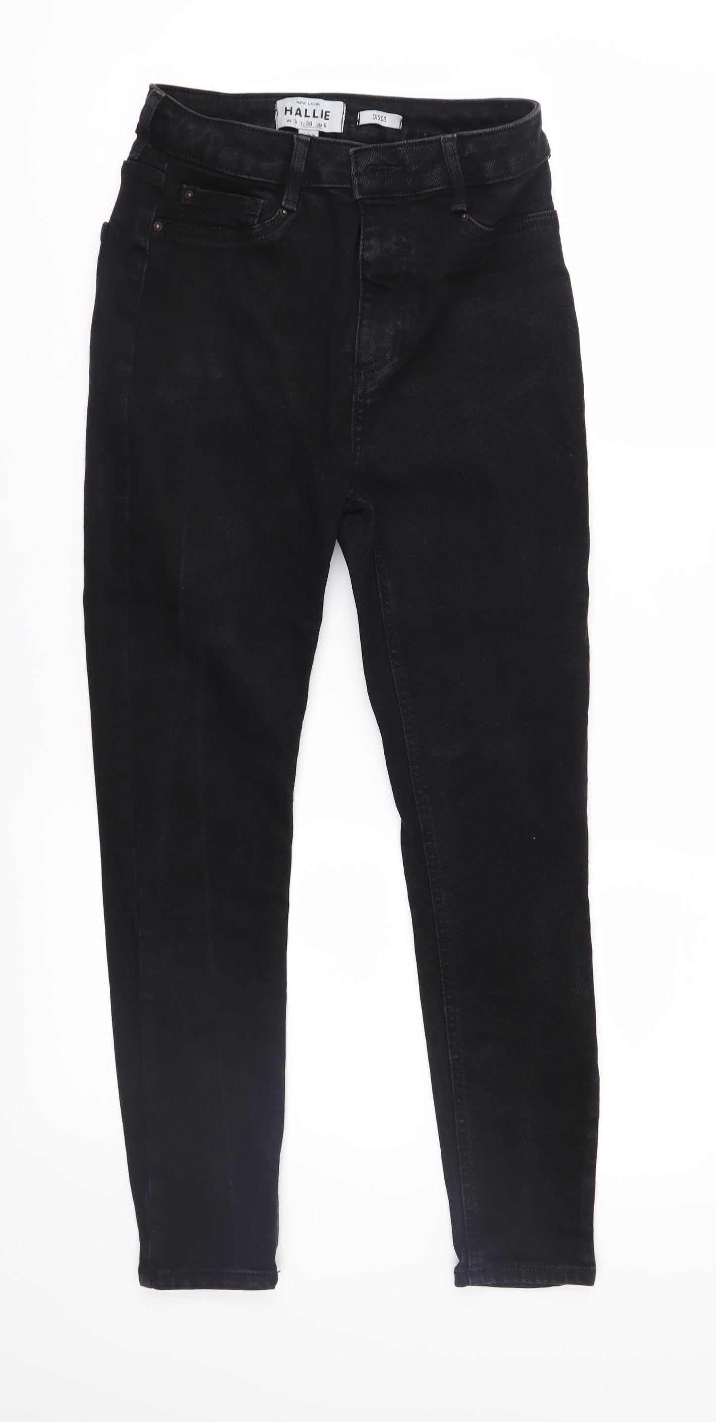 New Look Womens Black  Denim Straight Jeans Size 10 L26 in