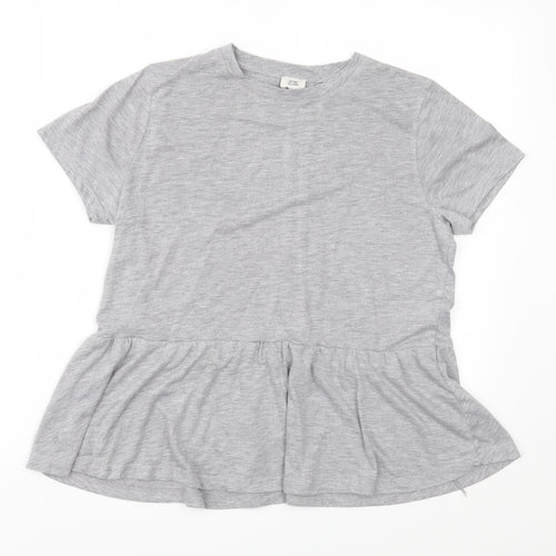 River Island Womens Grey  Jersey Basic T-Shirt Size 8