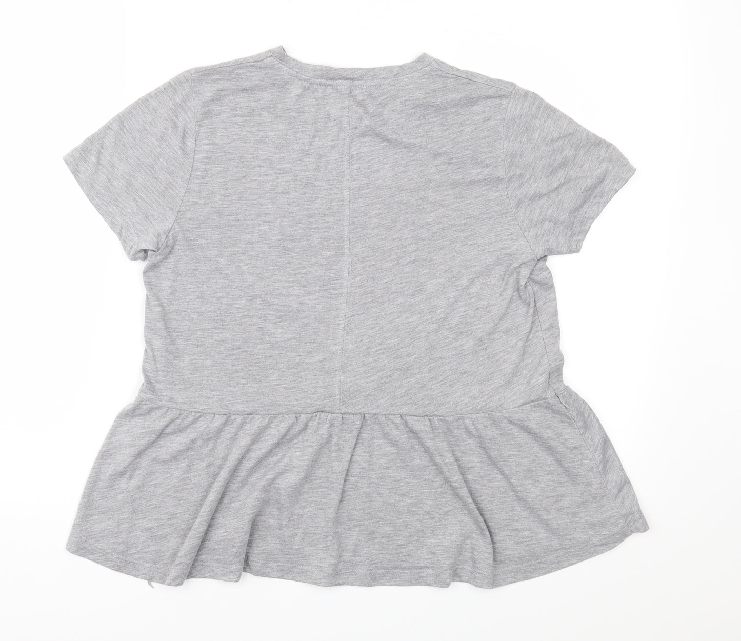 River Island Womens Grey  Jersey Basic T-Shirt Size 8