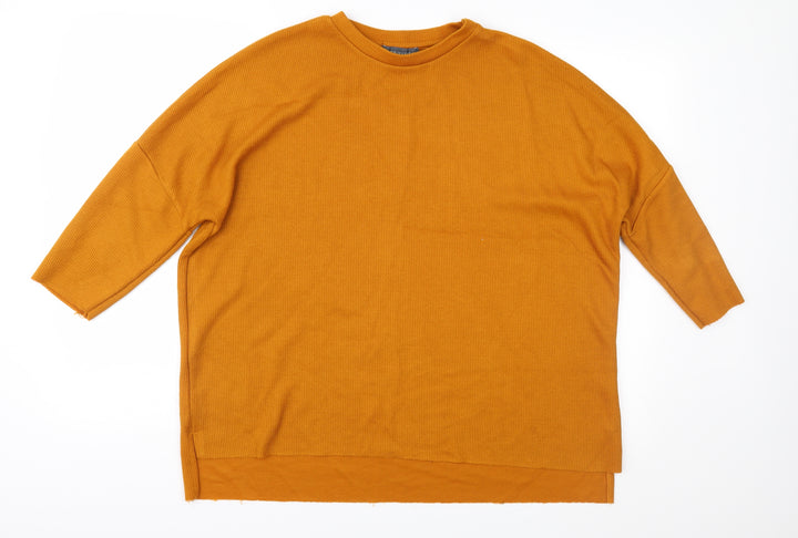 Primark Womens Orange  Knit Pullover Jumper Size S