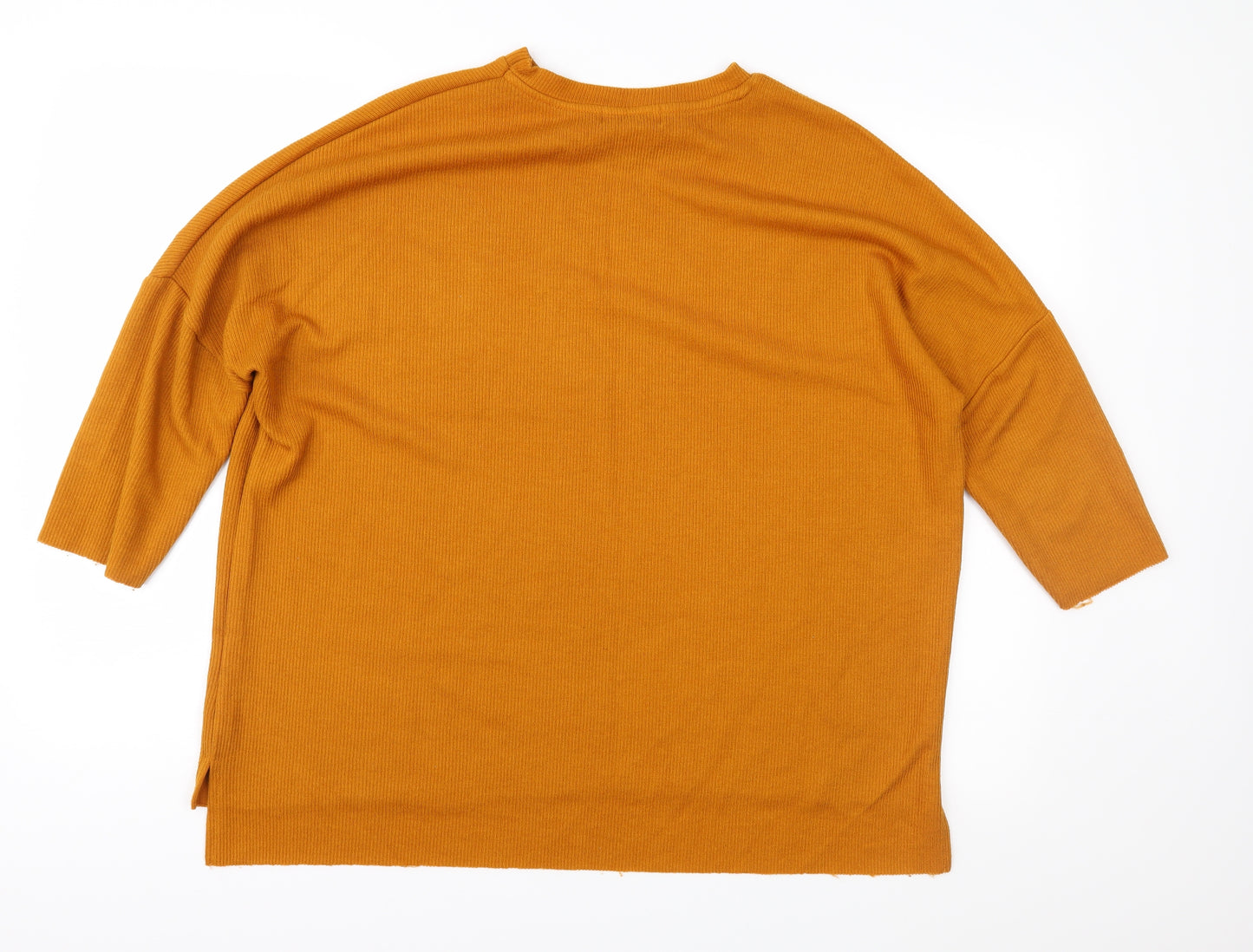 Primark Womens Orange  Knit Pullover Jumper Size S